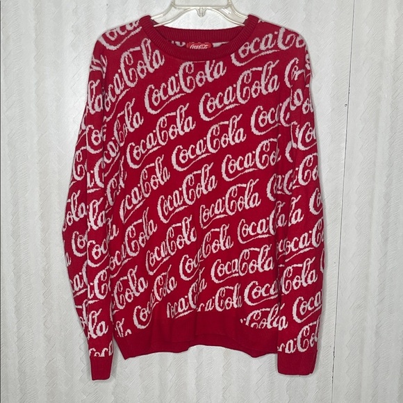 COCA COLA Bold Red Crewneck Sweater Size XL - Picture 2 of 4